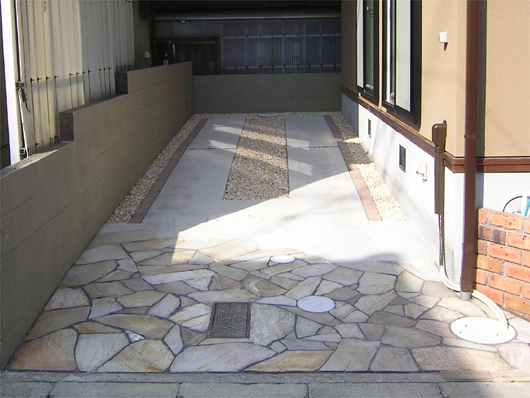 京都府長岡京市 ガレージ外構工事