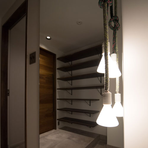 ペンダント縄ライト